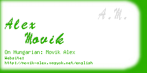 alex movik business card